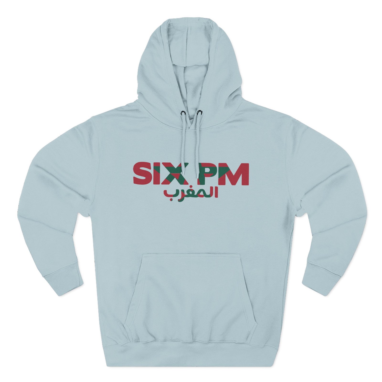 6pm Records Morocco Three-Panel Fleece Hoodie