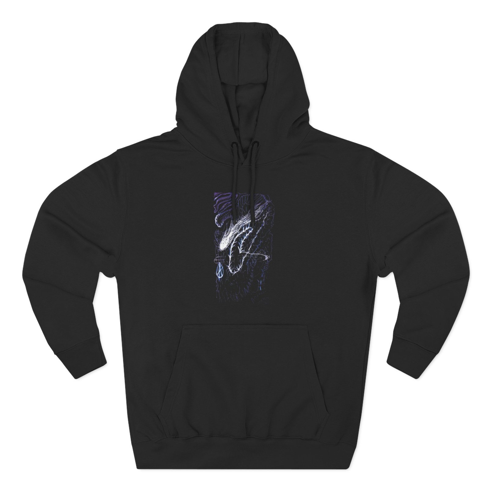 Kurt Cobain Ahhhhhh Intestines Three-Panel Fleece Hoodie