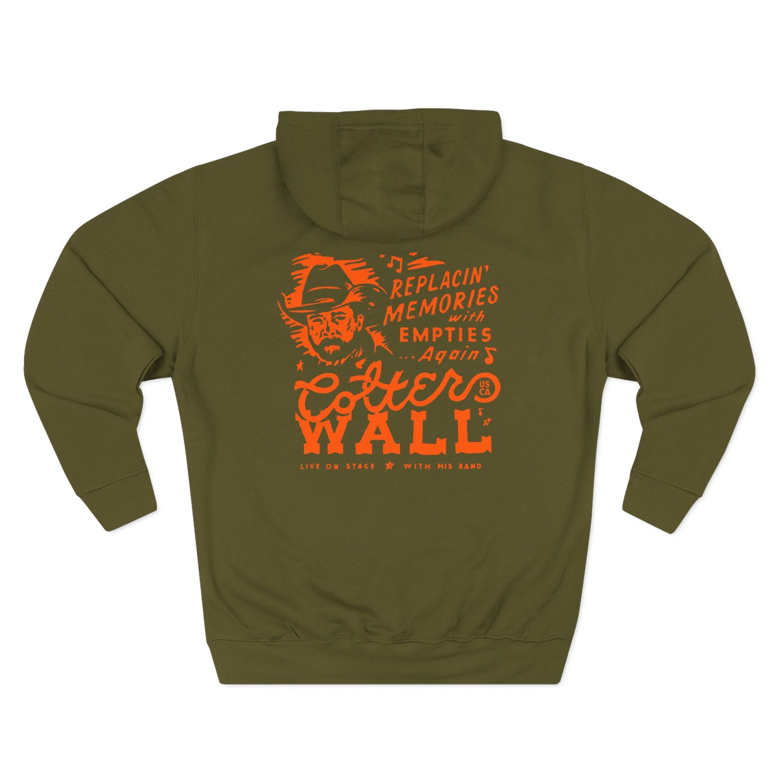 Colter Wall Memories and Empties Pocket Three-Panel Fleece Hoodie