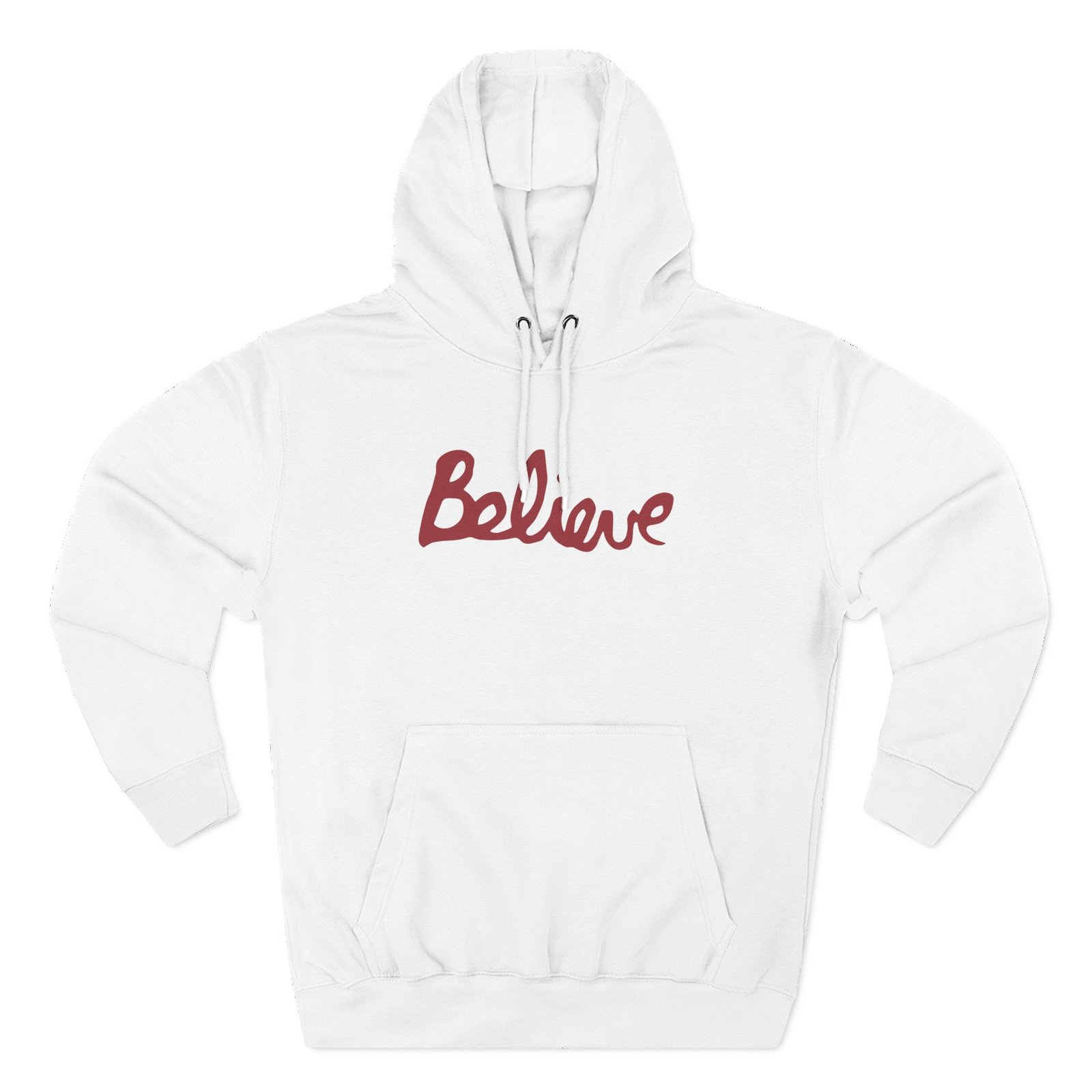 Valencia Believe Cursive Three-panel Fleece Hoodie
