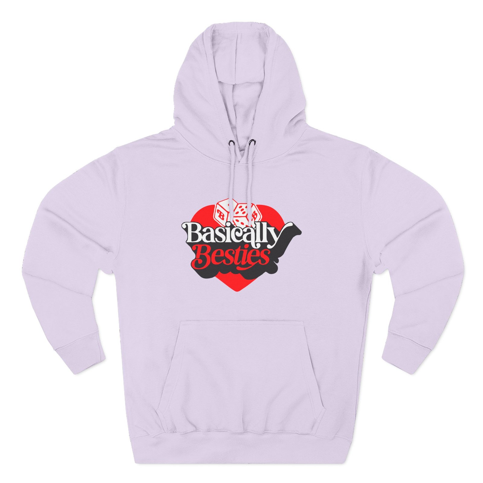 Basically Besties Three-Panel Fleece Hoodie
