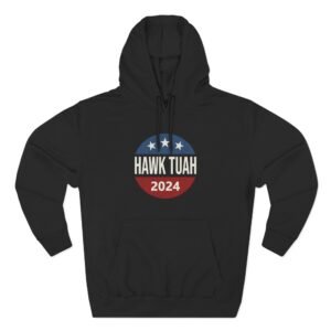 Hawk Tuah Three-Panel Fleece Hoodie