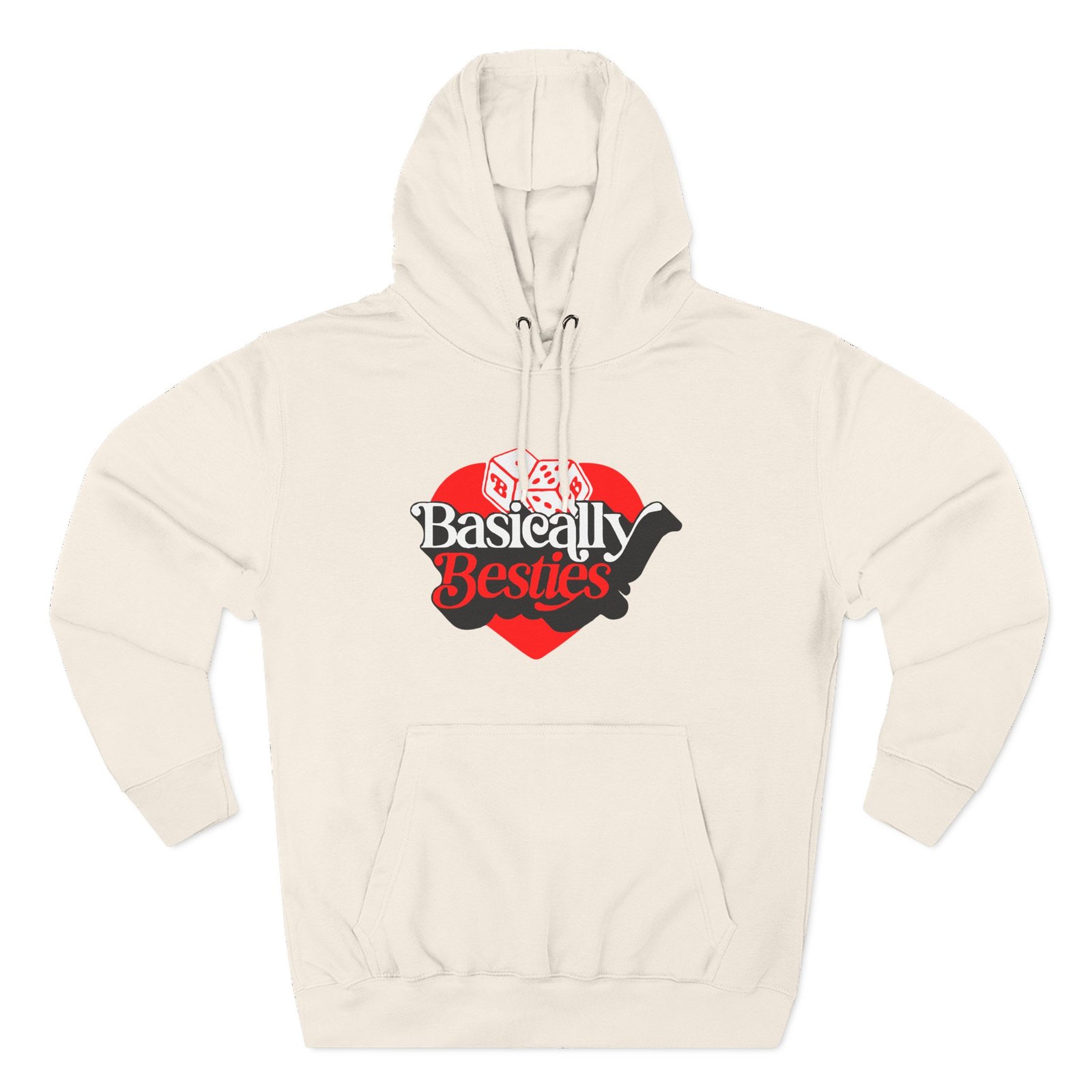 Basically Besties Three-Panel Fleece Hoodie