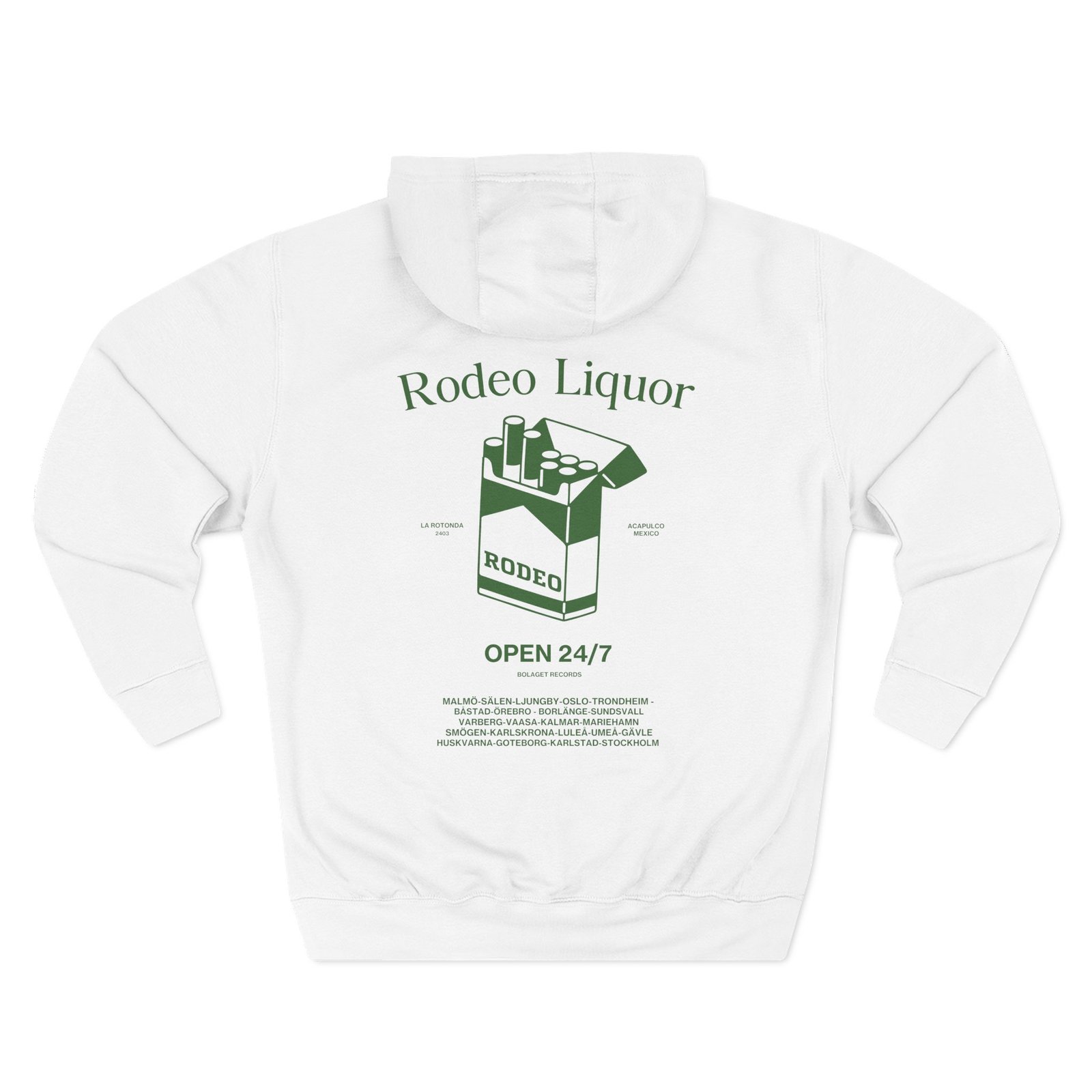 Bolaget Rodeo Liquor Three-Panel Fleece Hoodie