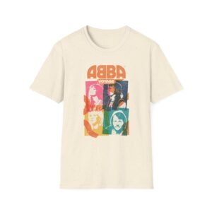 Abba Voyage Bright Risograph 70's Natural Unisex Softstyle T-Shirt