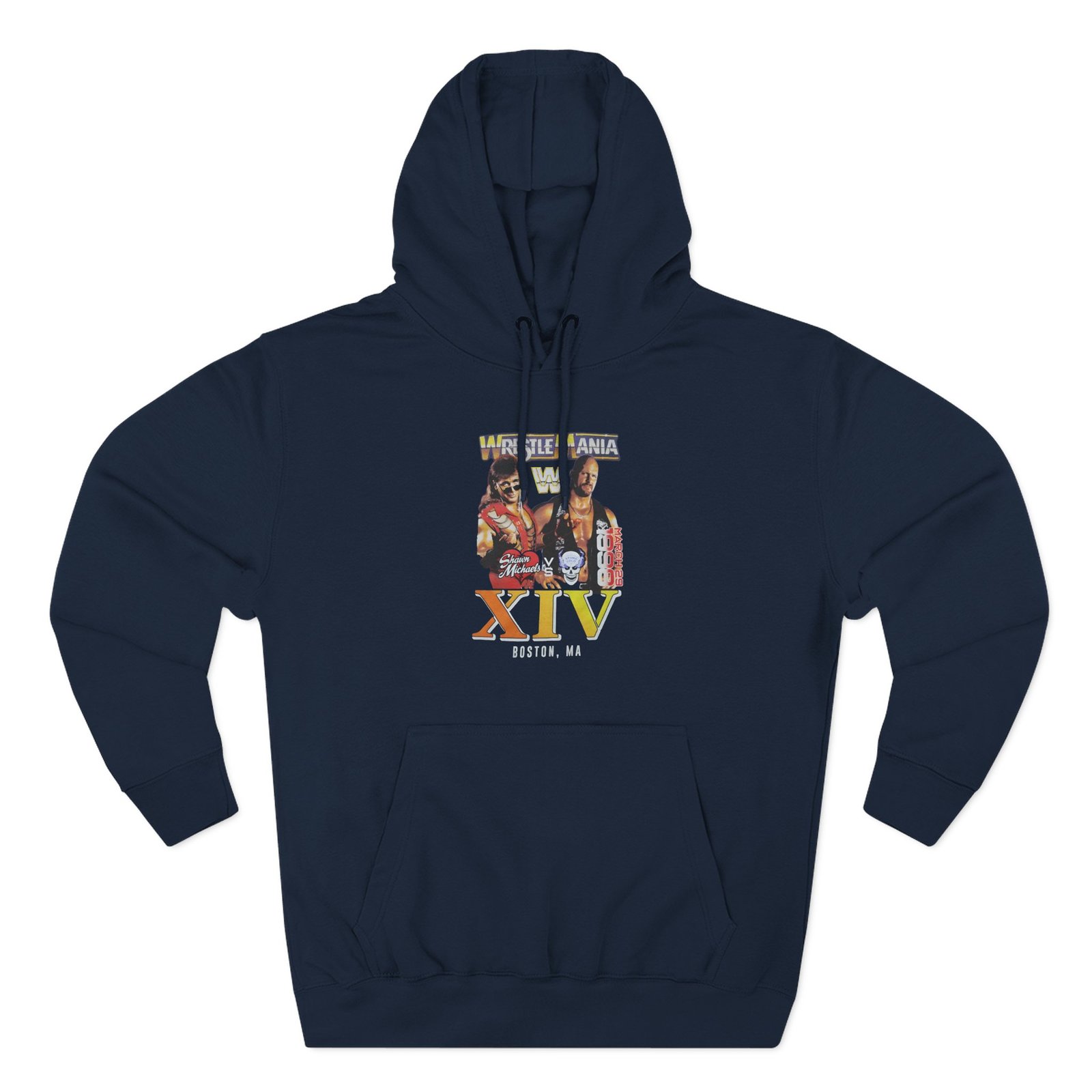 Lauv Wrestlemania Xiv 1998 Boston Three-Panel Fleece Hoodie