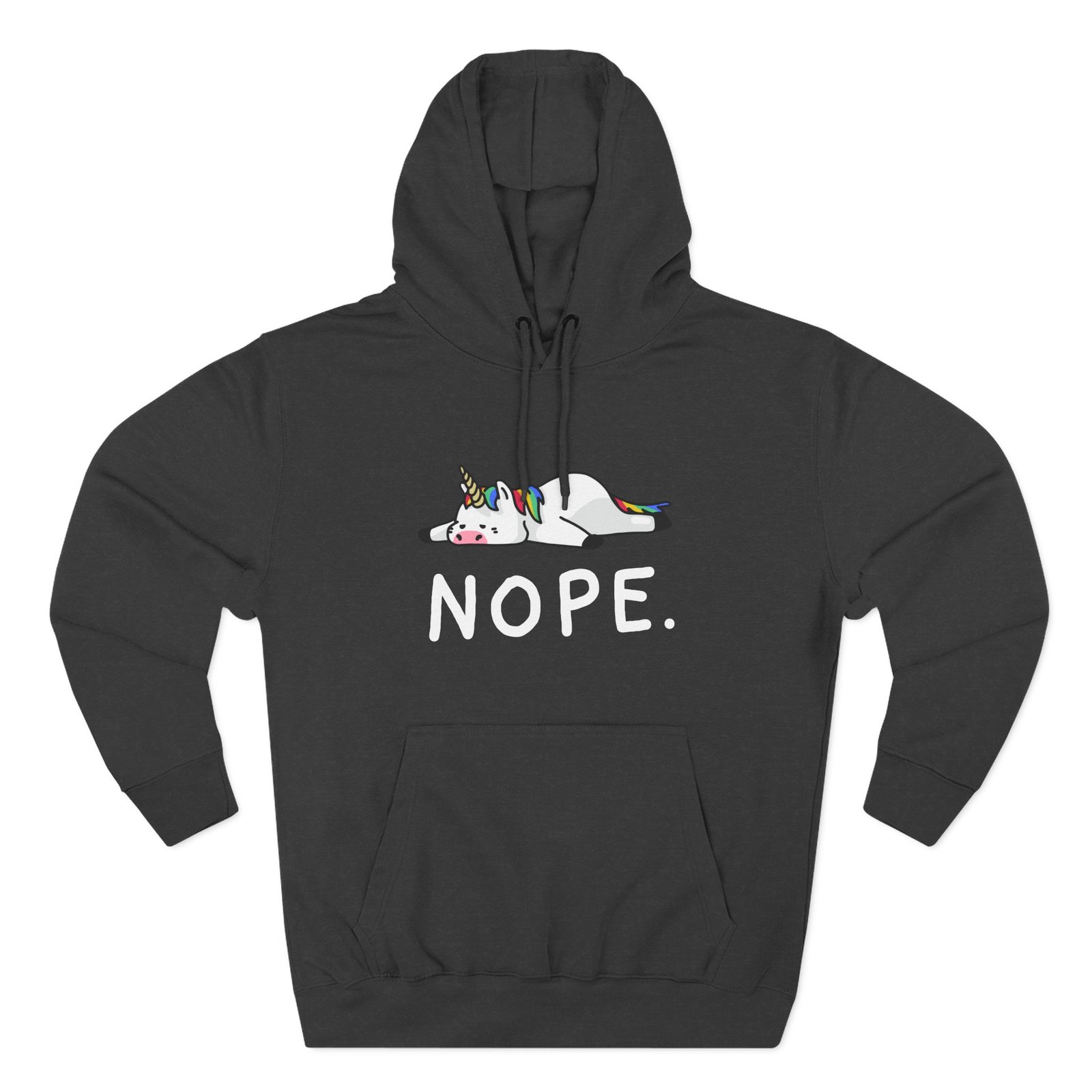 Nope Three-Panel Fleece Hoodie