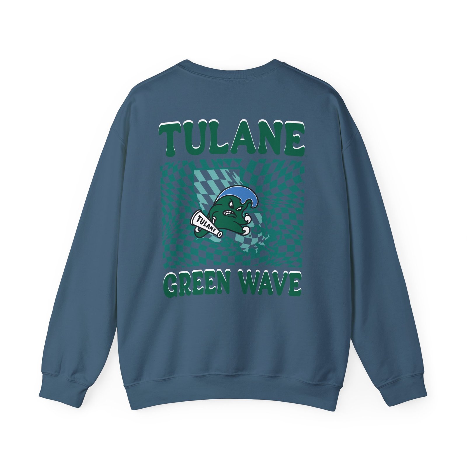 Tulane Checkered Mascot Unisex Heavy Blend™ Crewneck Sweatshirt