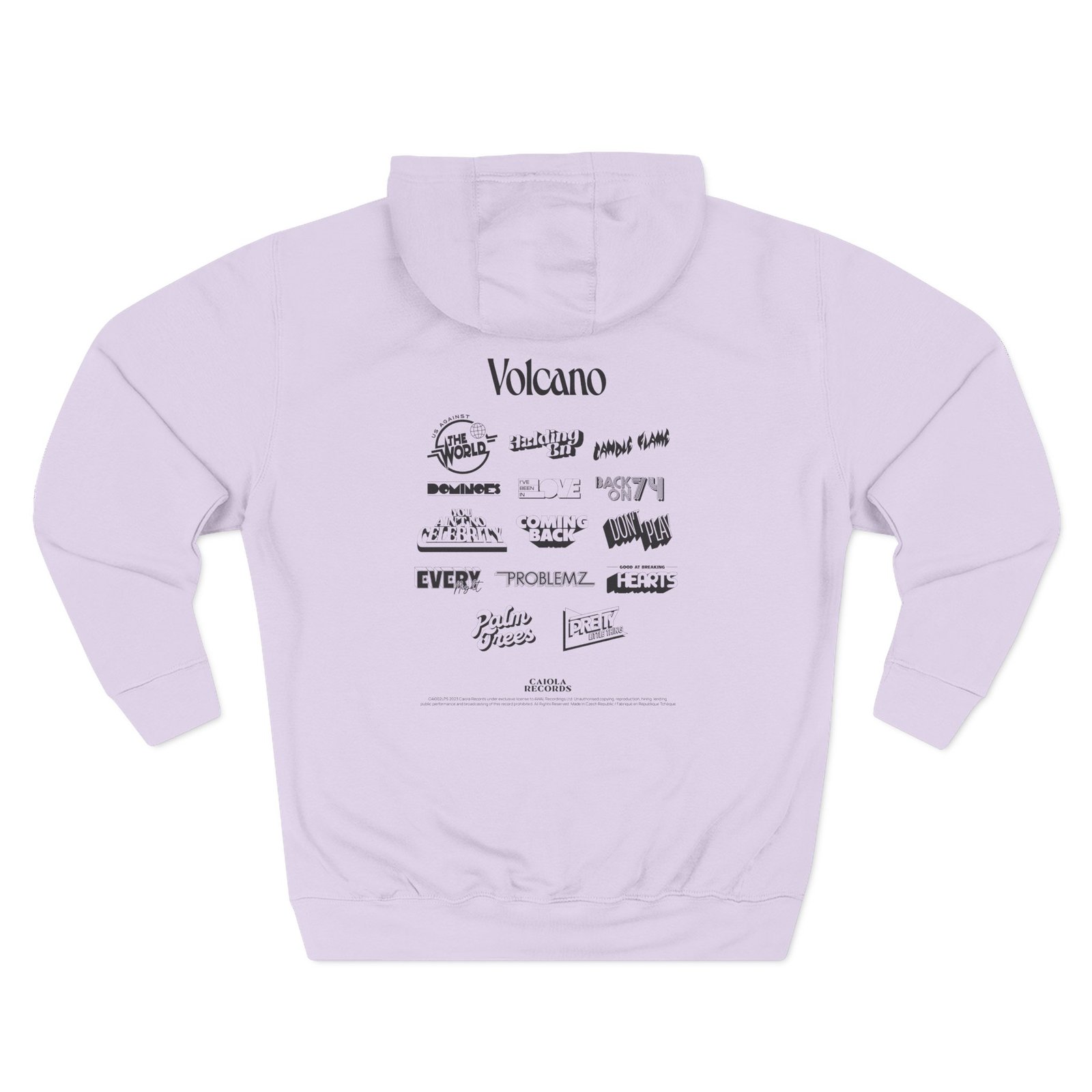 Jungle Black Hella Logos Three-Panel Fleece Hoodie