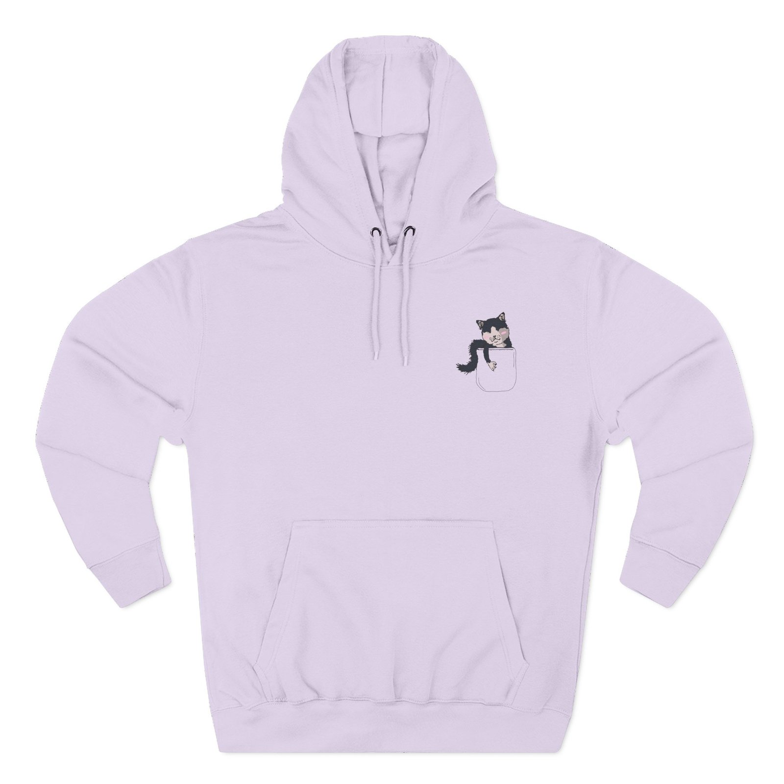 Seapeekay Pocket Cat Three-Panel Fleece Hoodie