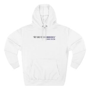 Lamar Jackson The Prodigy Not Bad for a Running Back Three-Panel Fleece Hoodie