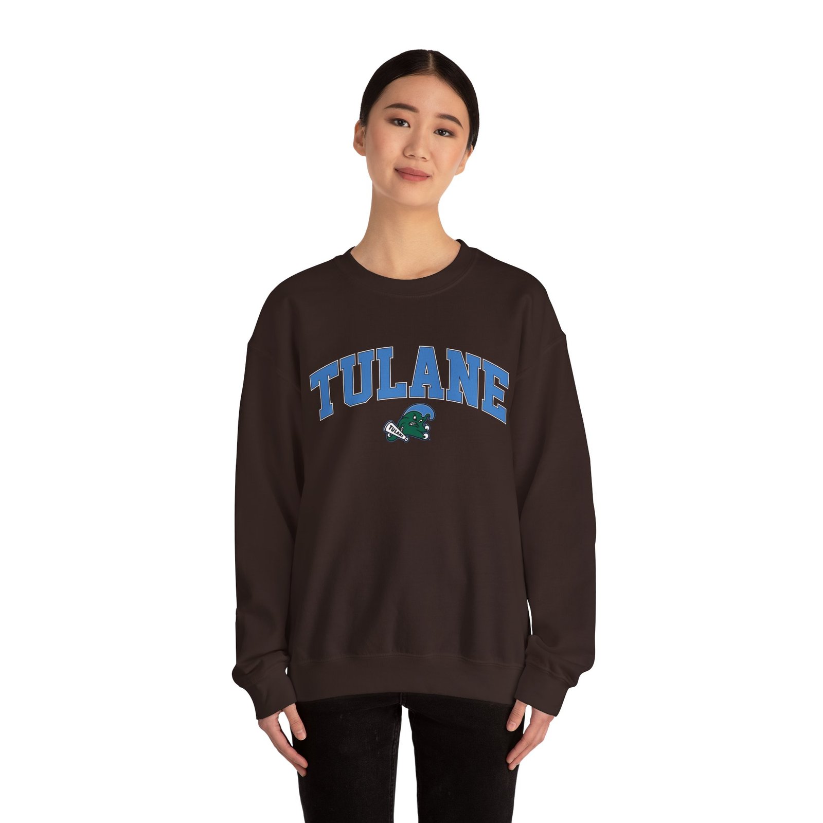 Tulane Arch Over Logo Unisex Heavy Blend™ Crewneck Sweatshirt