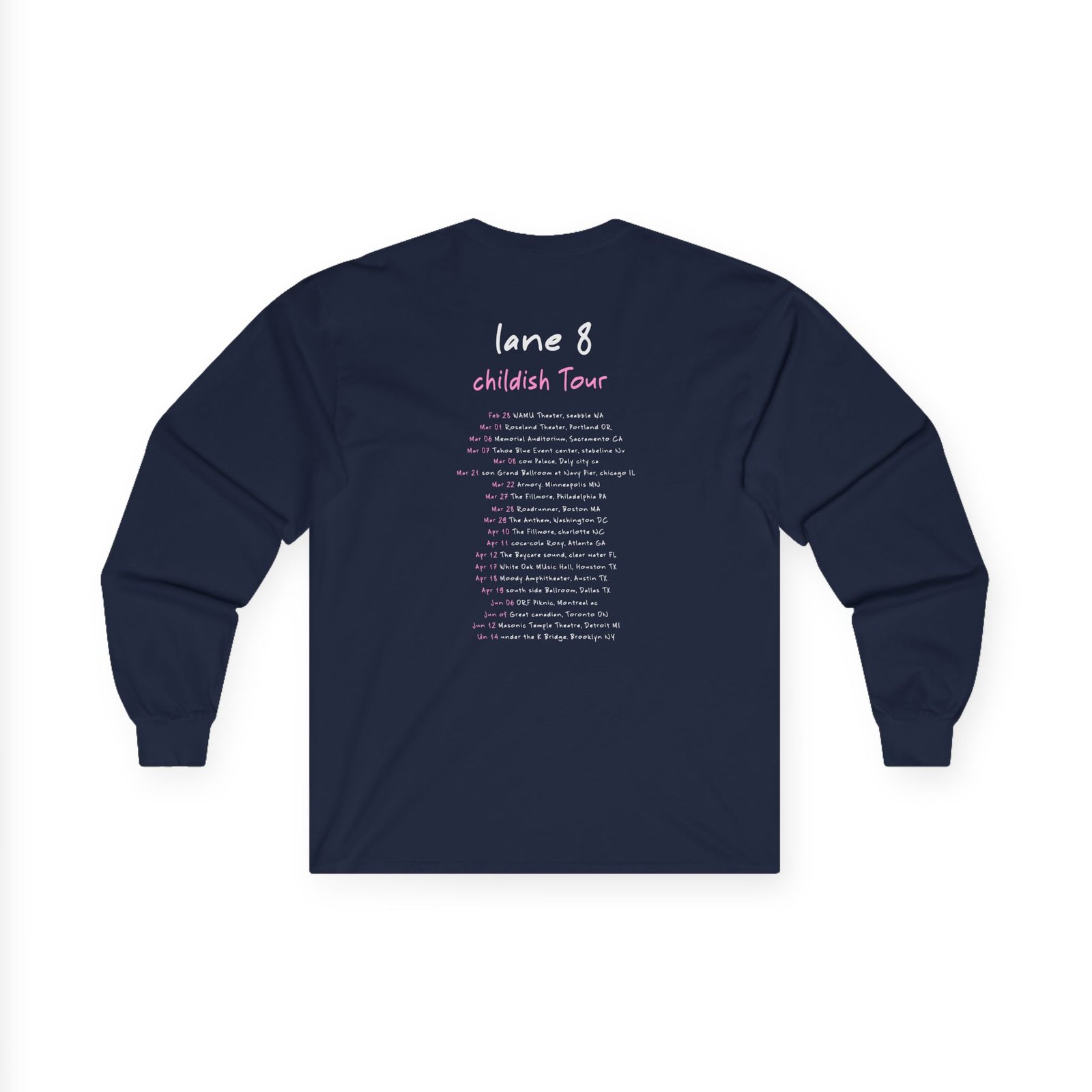 Lane 8 Childish Tour Unisex Ultra Cotton Long Sleeve Tee