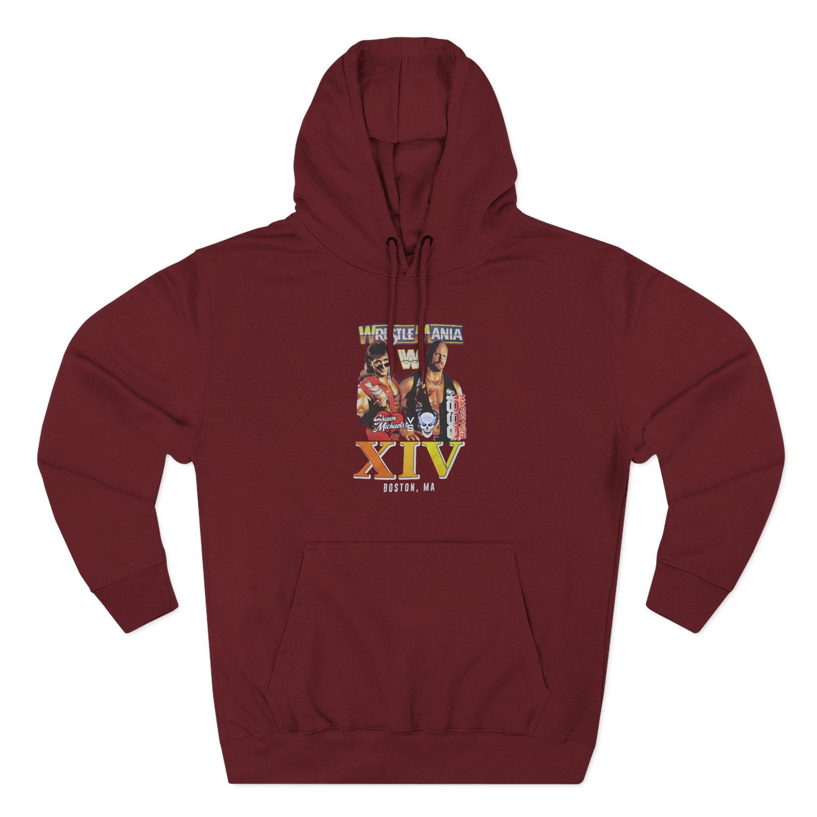 Lauv Wrestlemania Xiv 1998 Boston Three-Panel Fleece Hoodie