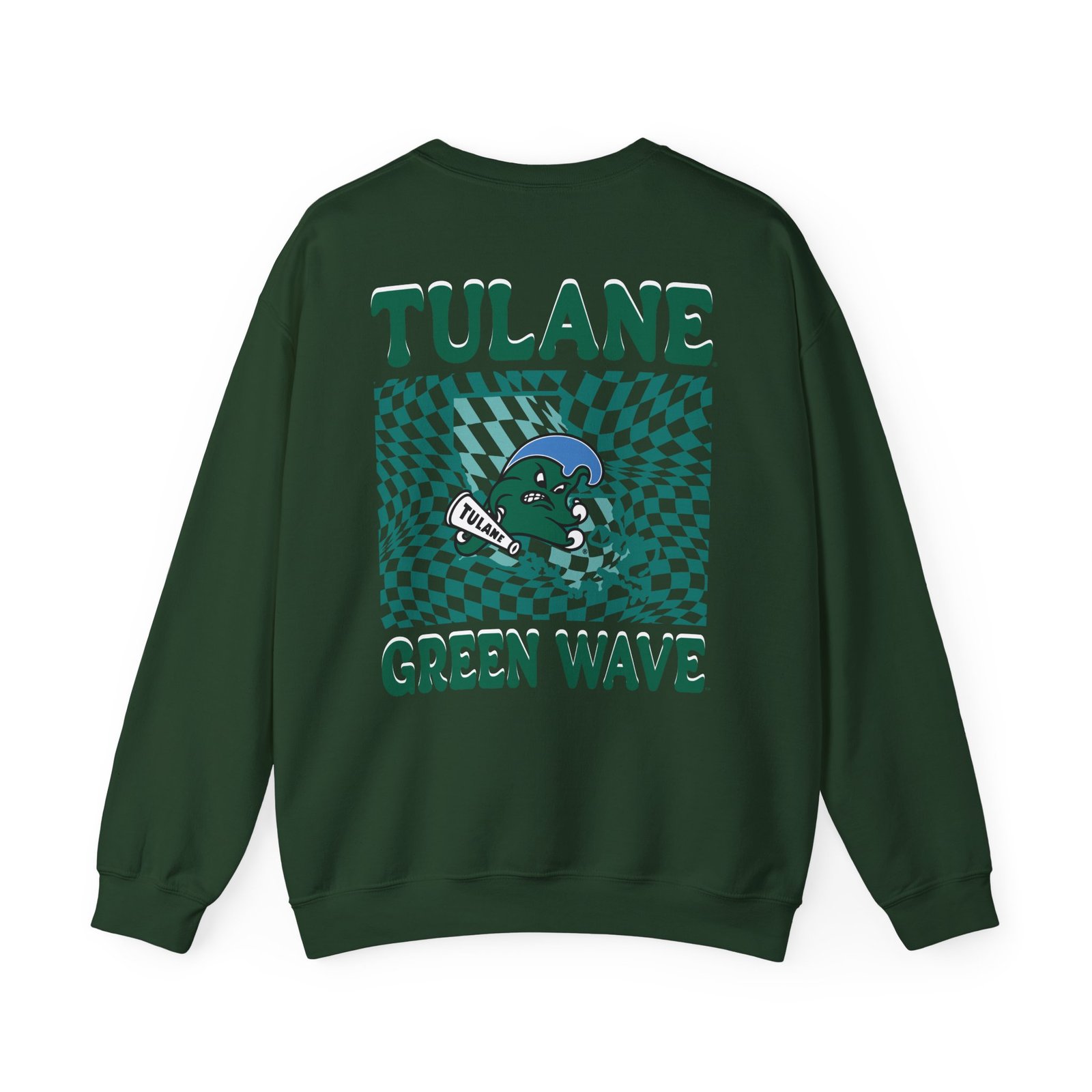 Tulane Checkered Mascot Unisex Heavy Blend™ Crewneck Sweatshirt