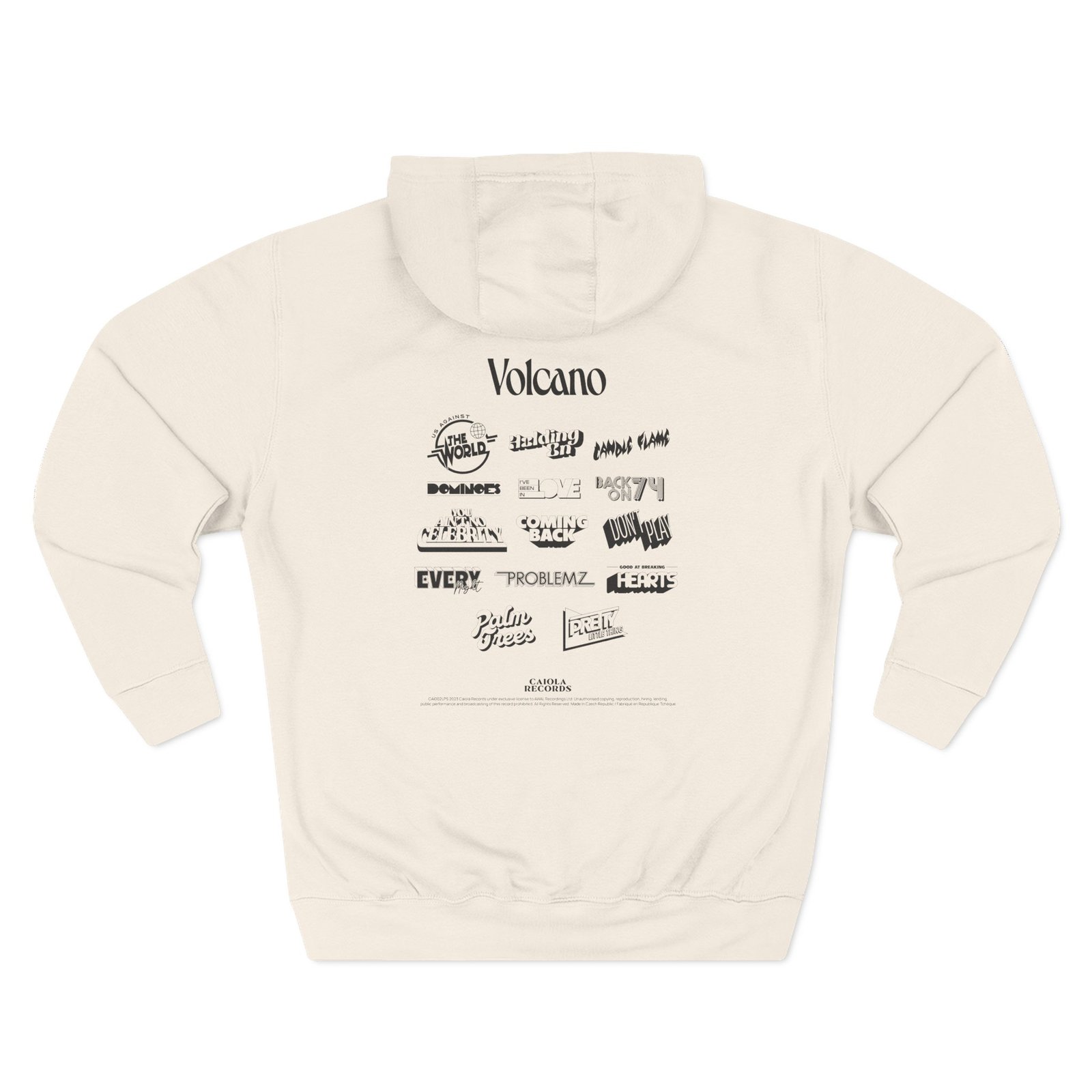 Jungle Black Hella Logos Three-Panel Fleece Hoodie