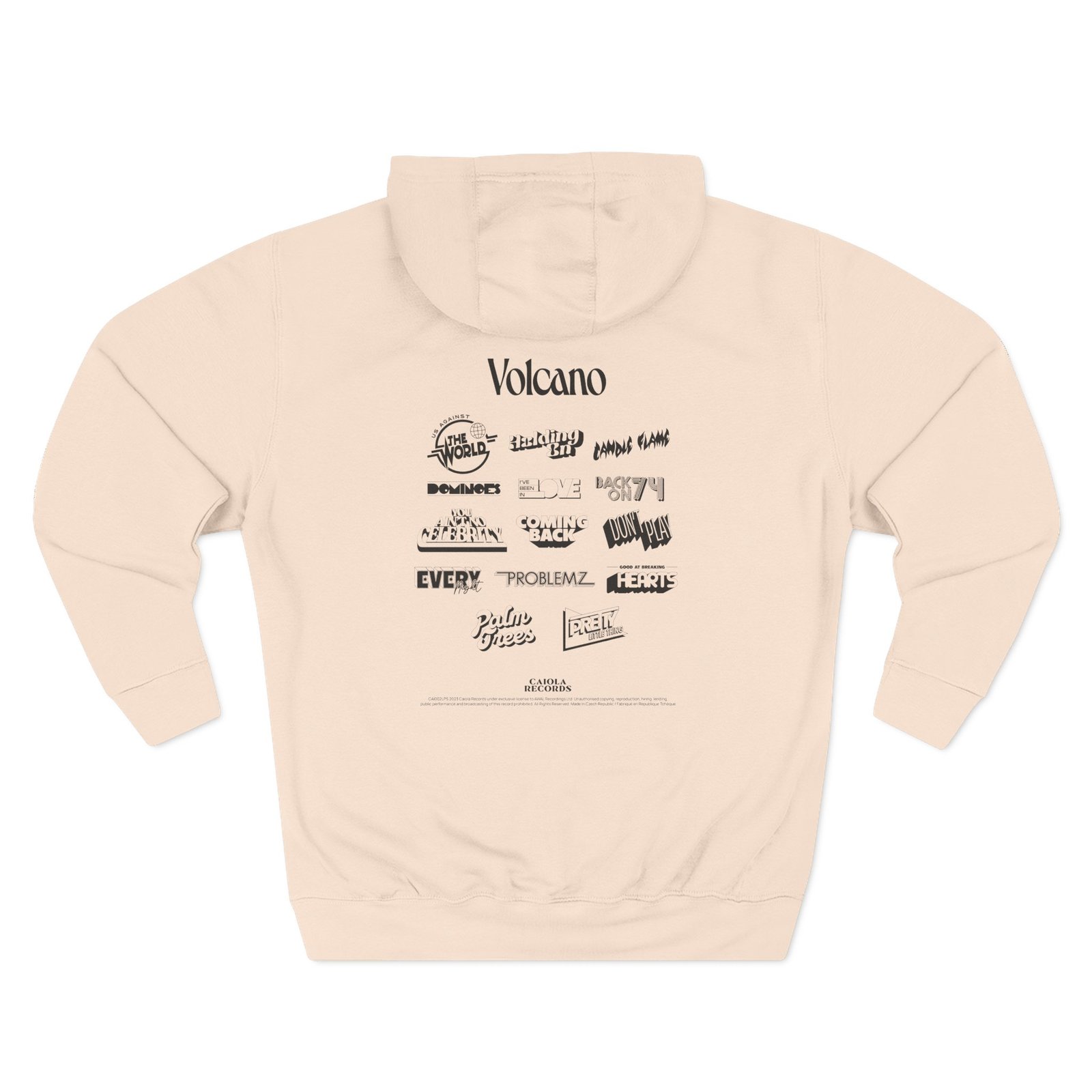 Jungle Black Hella Logos Three-Panel Fleece Hoodie