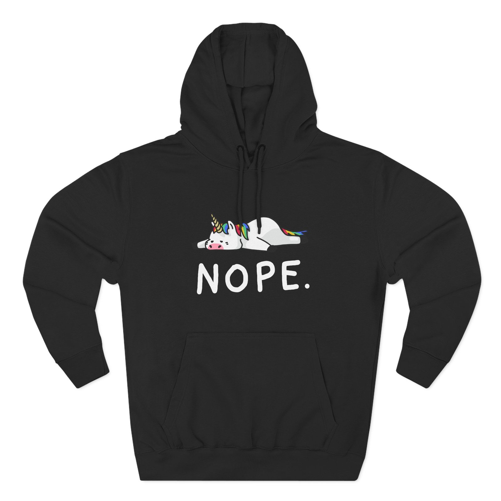 Nope Three-Panel Fleece Hoodie