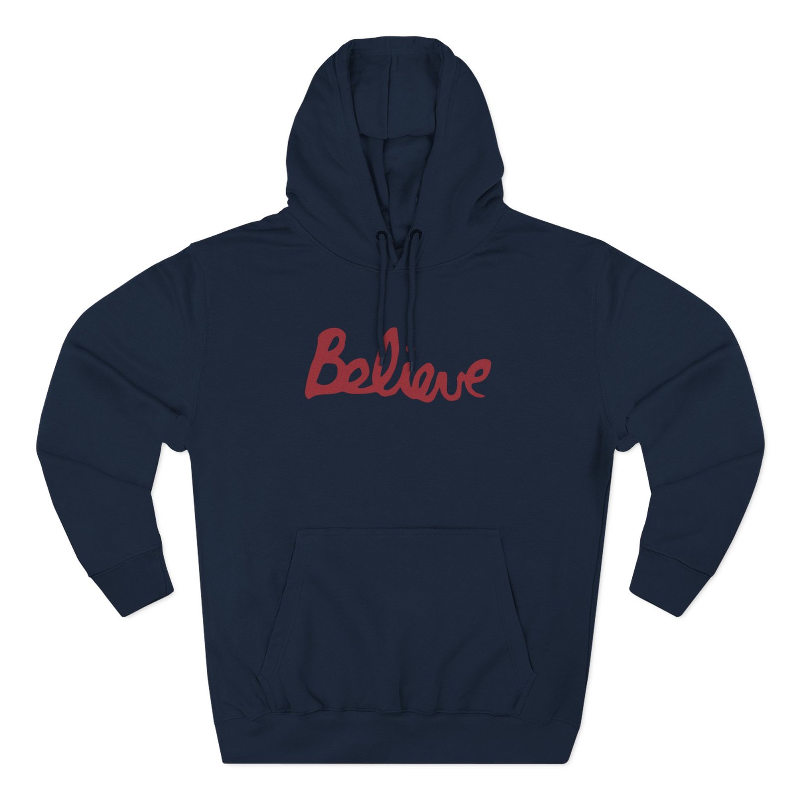 Valencia Believe Cursive Three-panel Fleece Hoodie