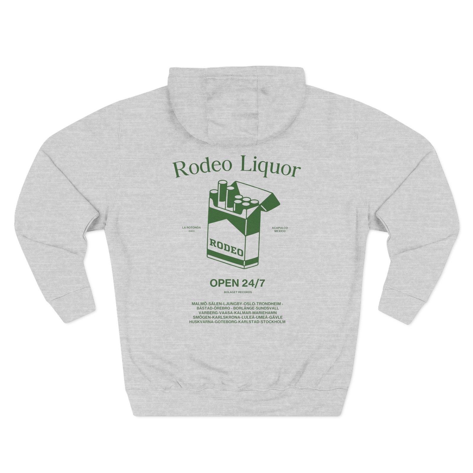 Bolaget Rodeo Liquor Three-Panel Fleece Hoodie