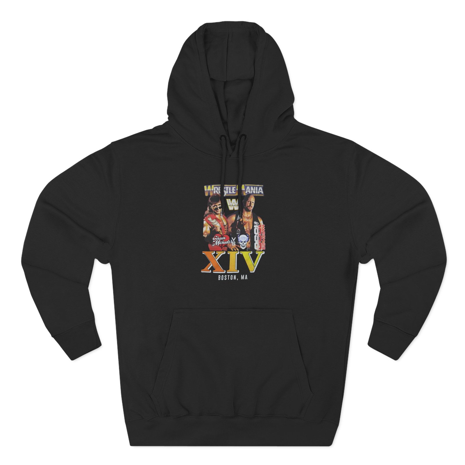 Lauv Wrestlemania Xiv 1998 Boston Three-Panel Fleece Hoodie