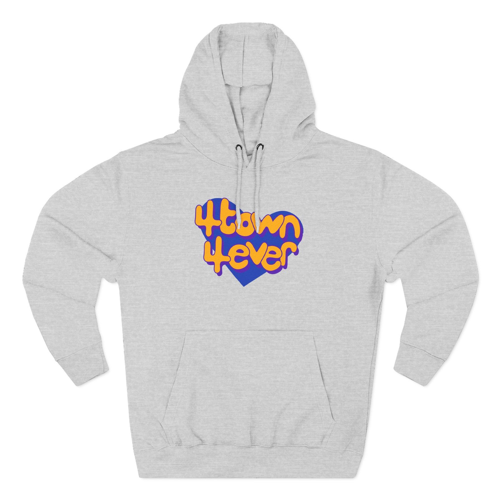 4town Heart Three-panel Fleece Hoodie