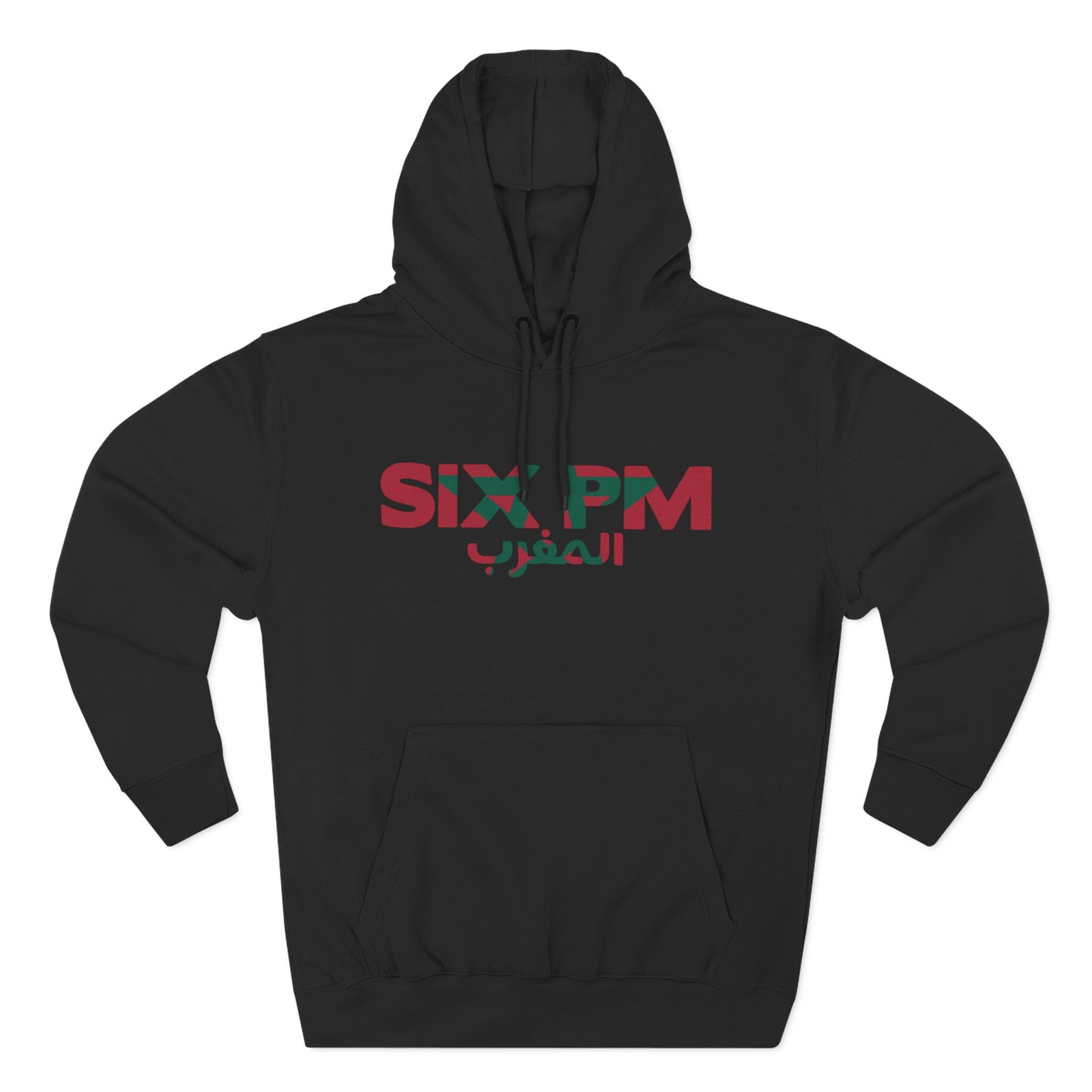 6pm Records Morocco Three-Panel Fleece Hoodie