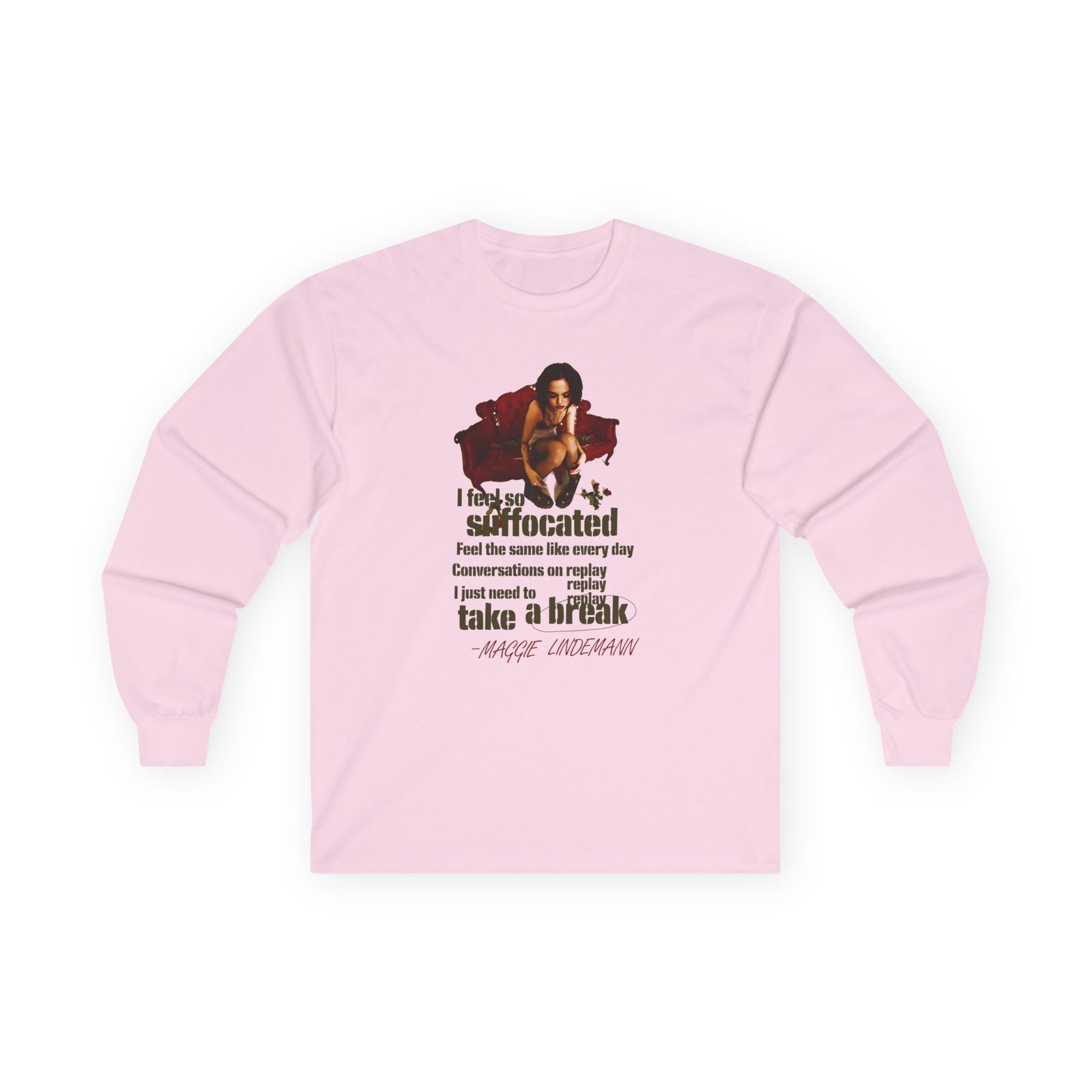 Maggie Lindemann Suffocate Unisex Ultra Cotton Long Sleeve Tee