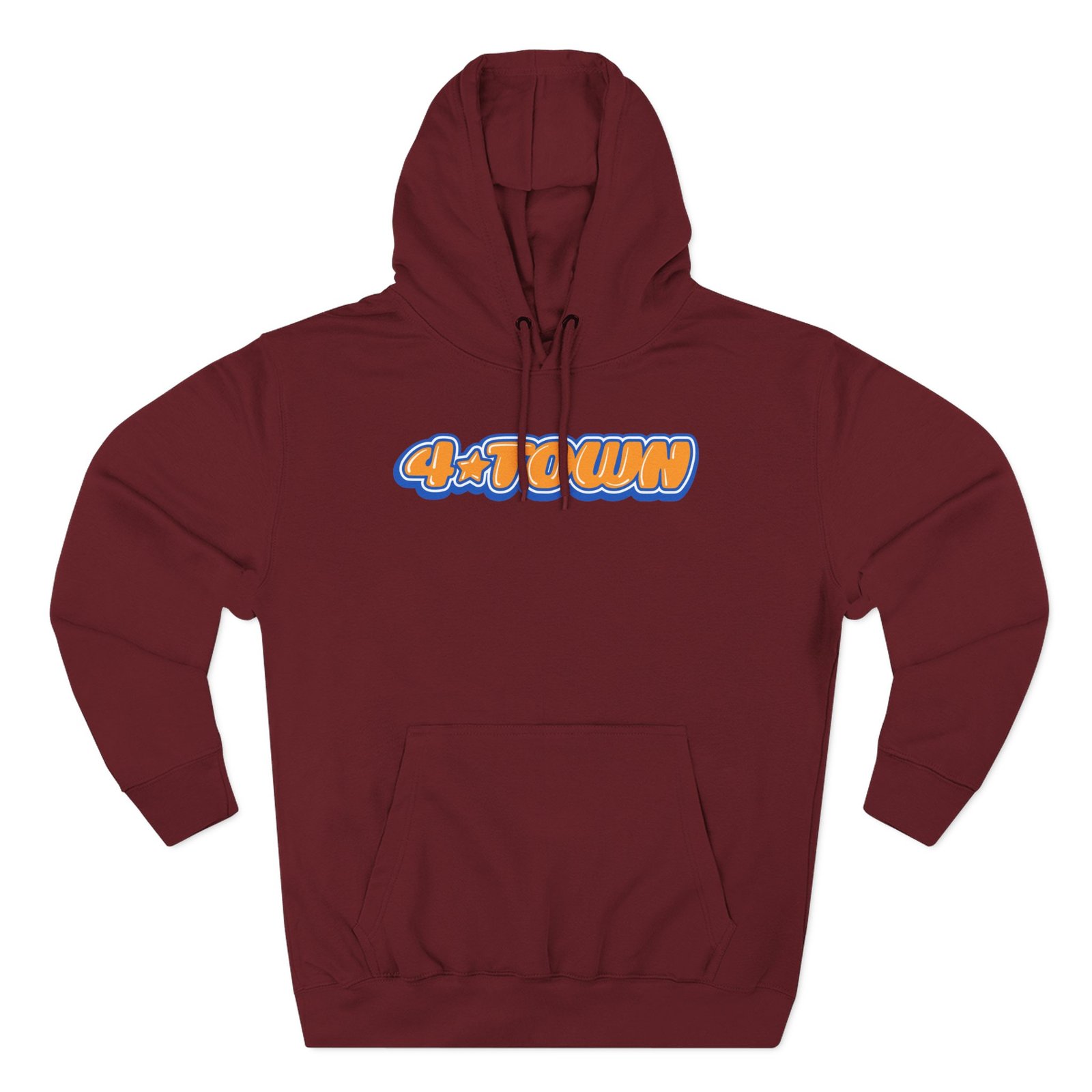 4town Three-panel Fleece Hoodie