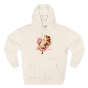 Short N' Sweet Heart Ivory Three-Panel Fleece Hoodie