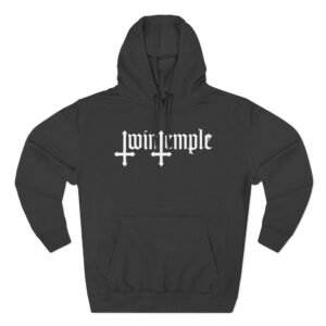Twin Temple Logo Three-Panel Fleece Hoodie