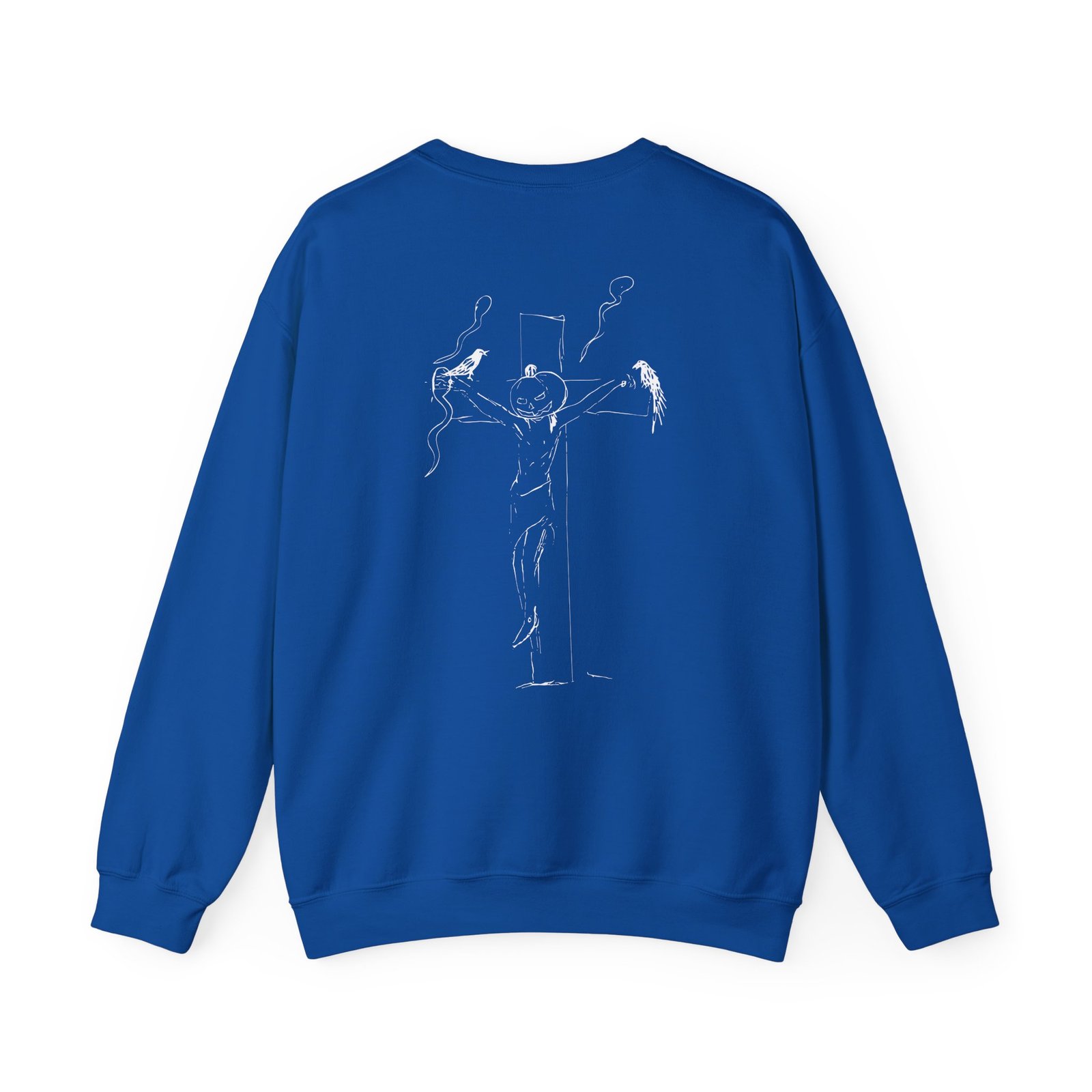 Kurt Cobain Pumpkin Head Crucifix Unisex Heavy Blend™ Crewneck Sweatshirt