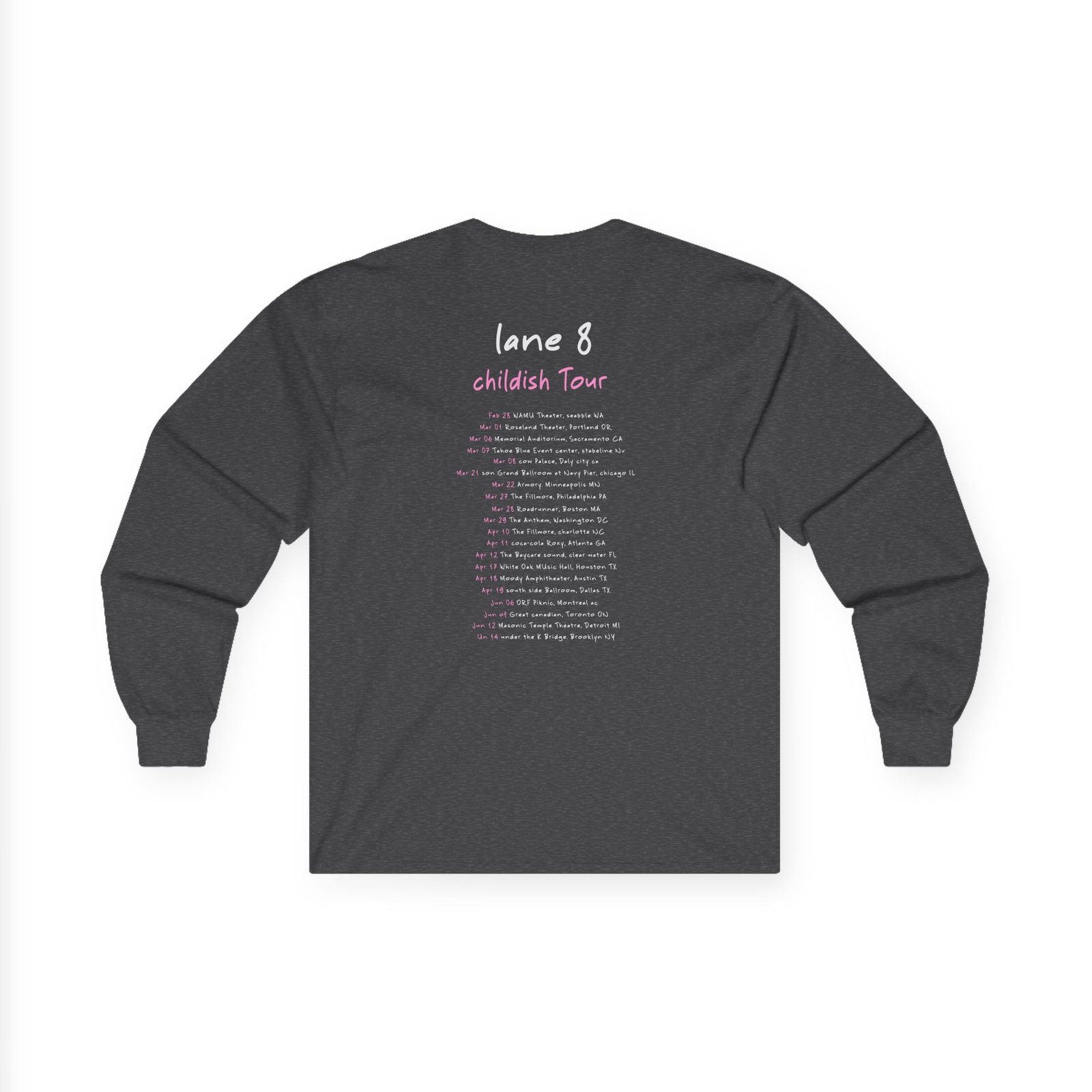 Lane 8 Childish Tour Unisex Ultra Cotton Long Sleeve Tee