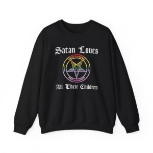 Twin Temple Satan Loves All Their Children Unisex Heavy Blend™ Crewneck Sweatshirt