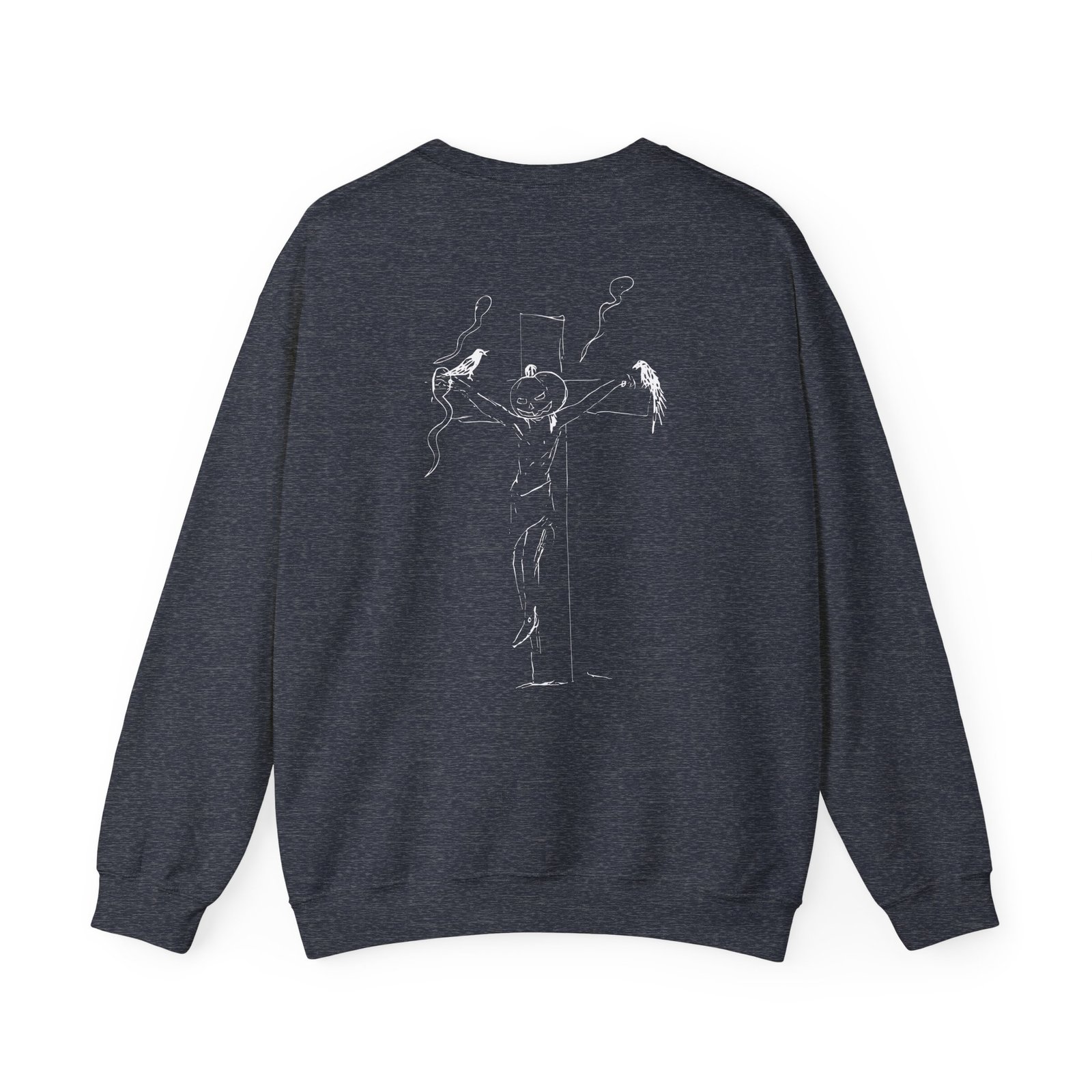 Kurt Cobain Pumpkin Head Crucifix Unisex Heavy Blend™ Crewneck Sweatshirt