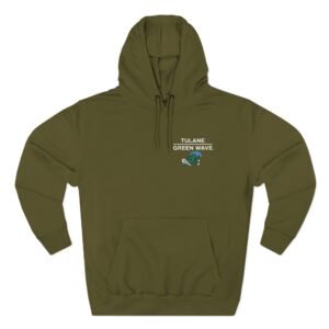 Tulane Green Wave Three-Panel Fleece Hoodie