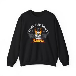 Black Star Riders  Winged Fire Skull Unisex Heavy Blend™ Crewneck Sweatshirt