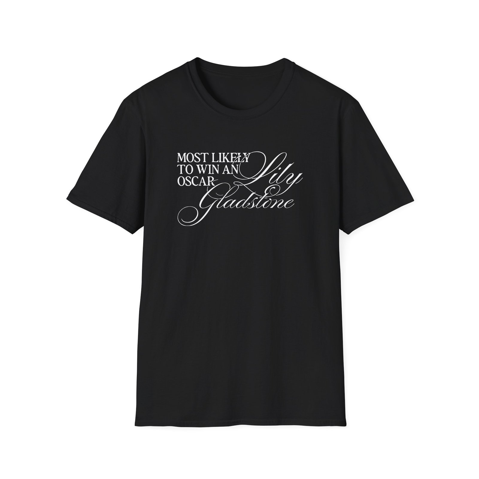 Lily Gladstone Most Likely to Win an Oscar Unisex Softstyle T-Shirt