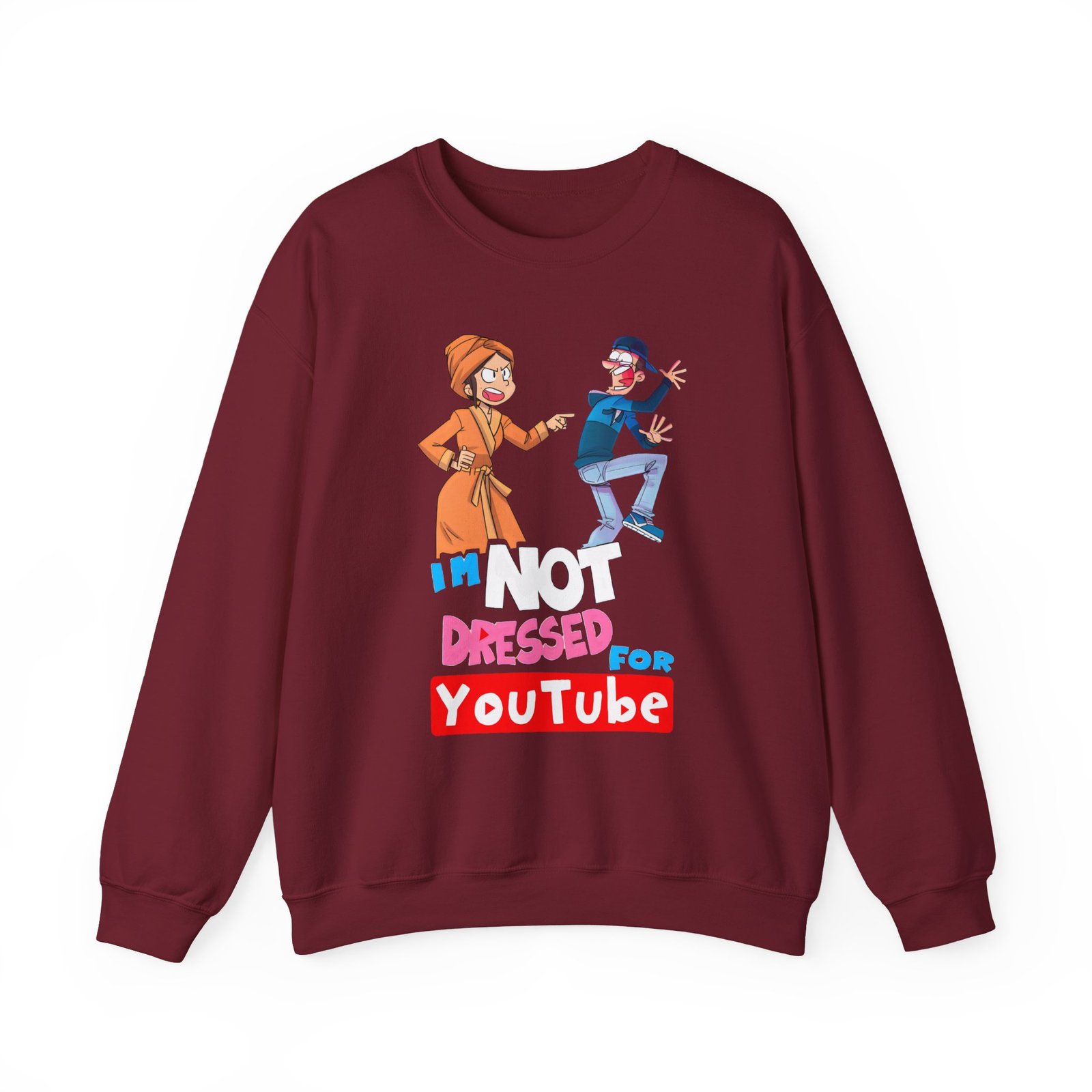 Fgteev Not Dressed for Youtube Unisex Heavy Blend™ Crewneck Sweatshirt