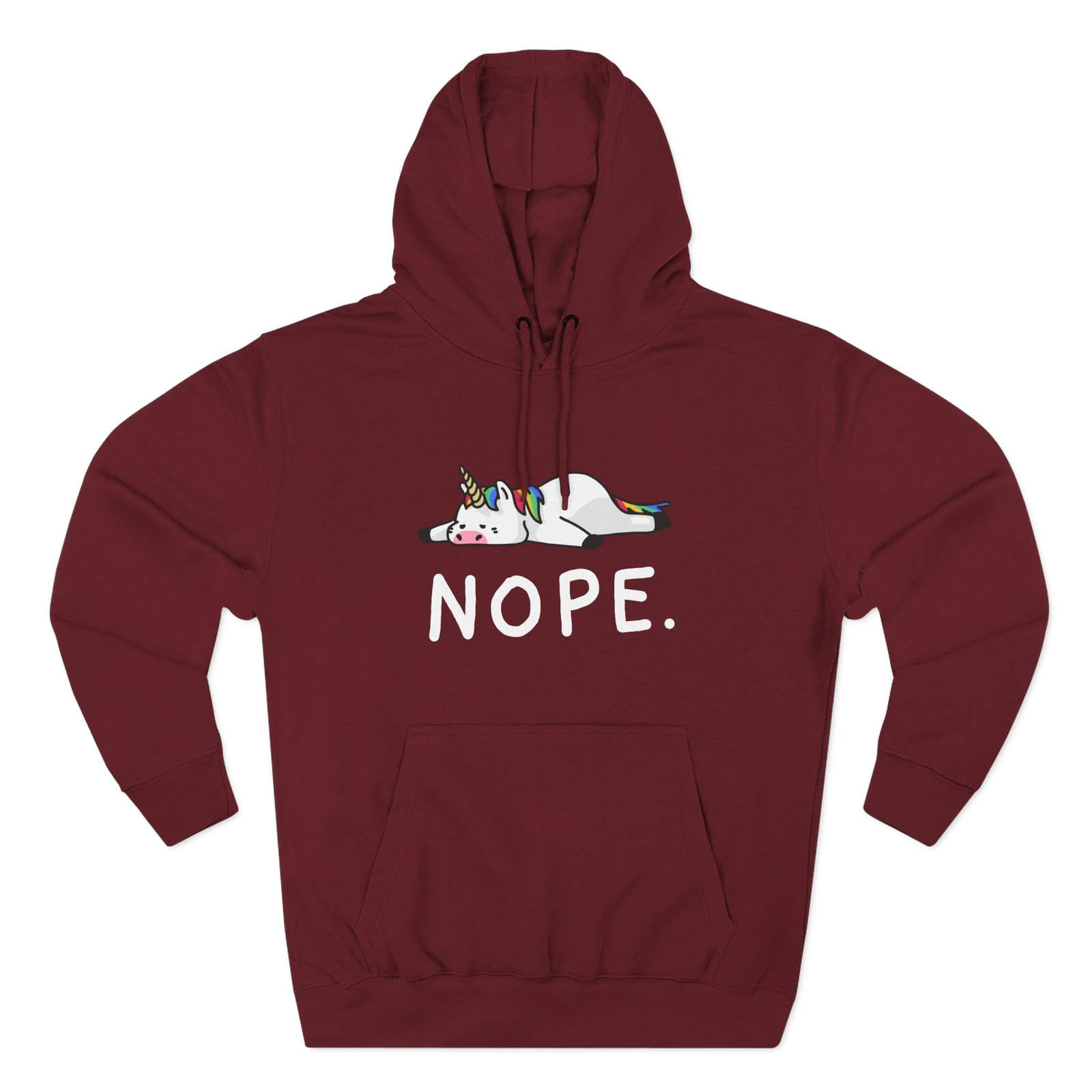 Nope Three-Panel Fleece Hoodie