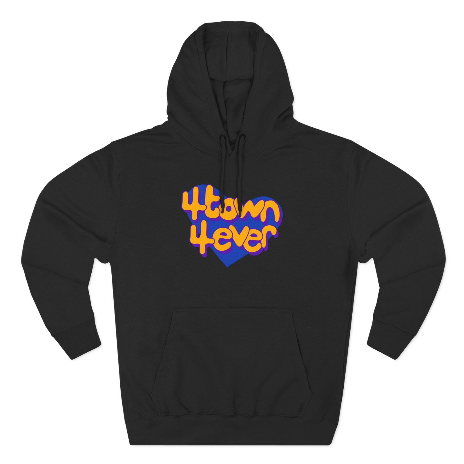 4town Heart Three-panel Fleece Hoodie