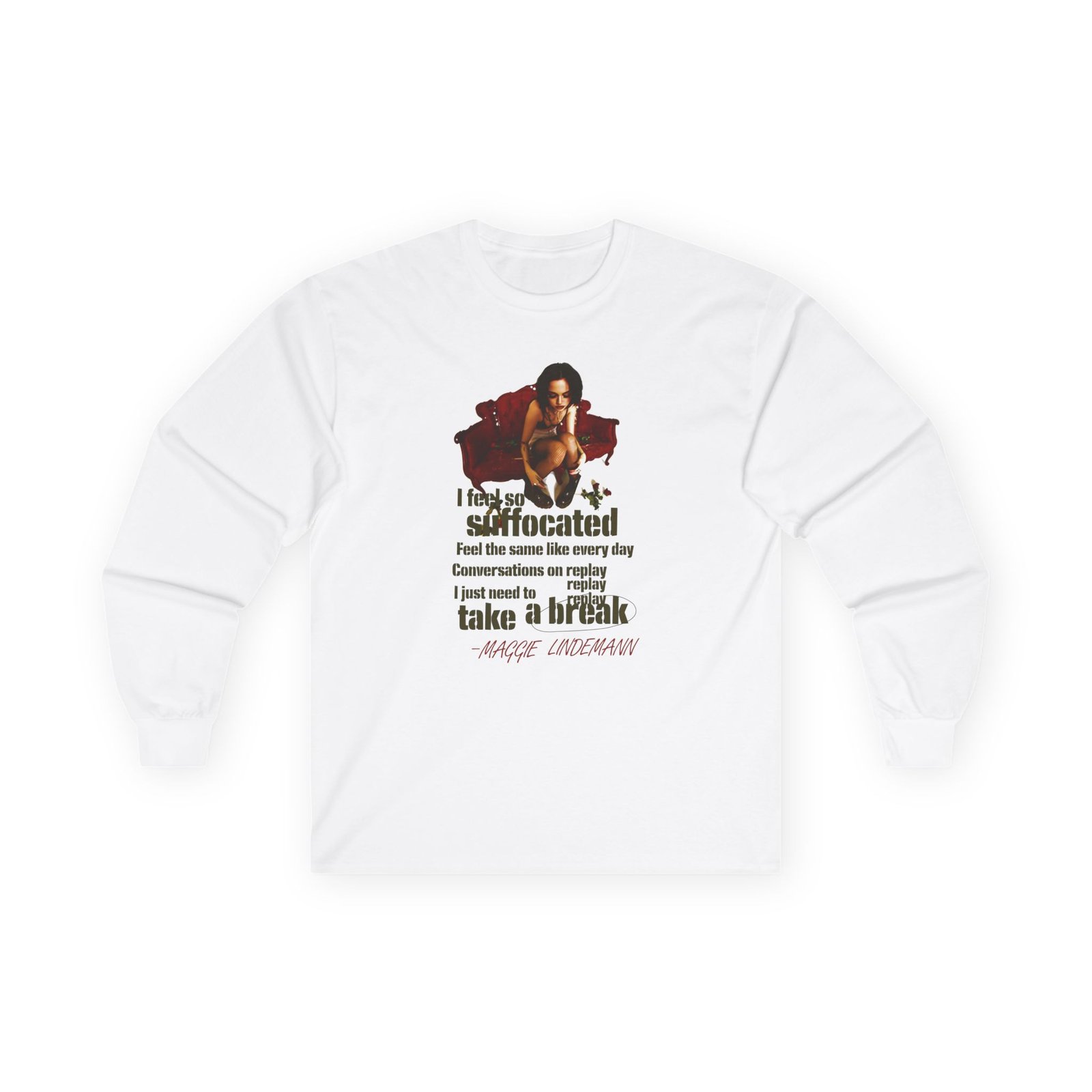 Maggie Lindemann Suffocate Unisex Ultra Cotton Long Sleeve Tee