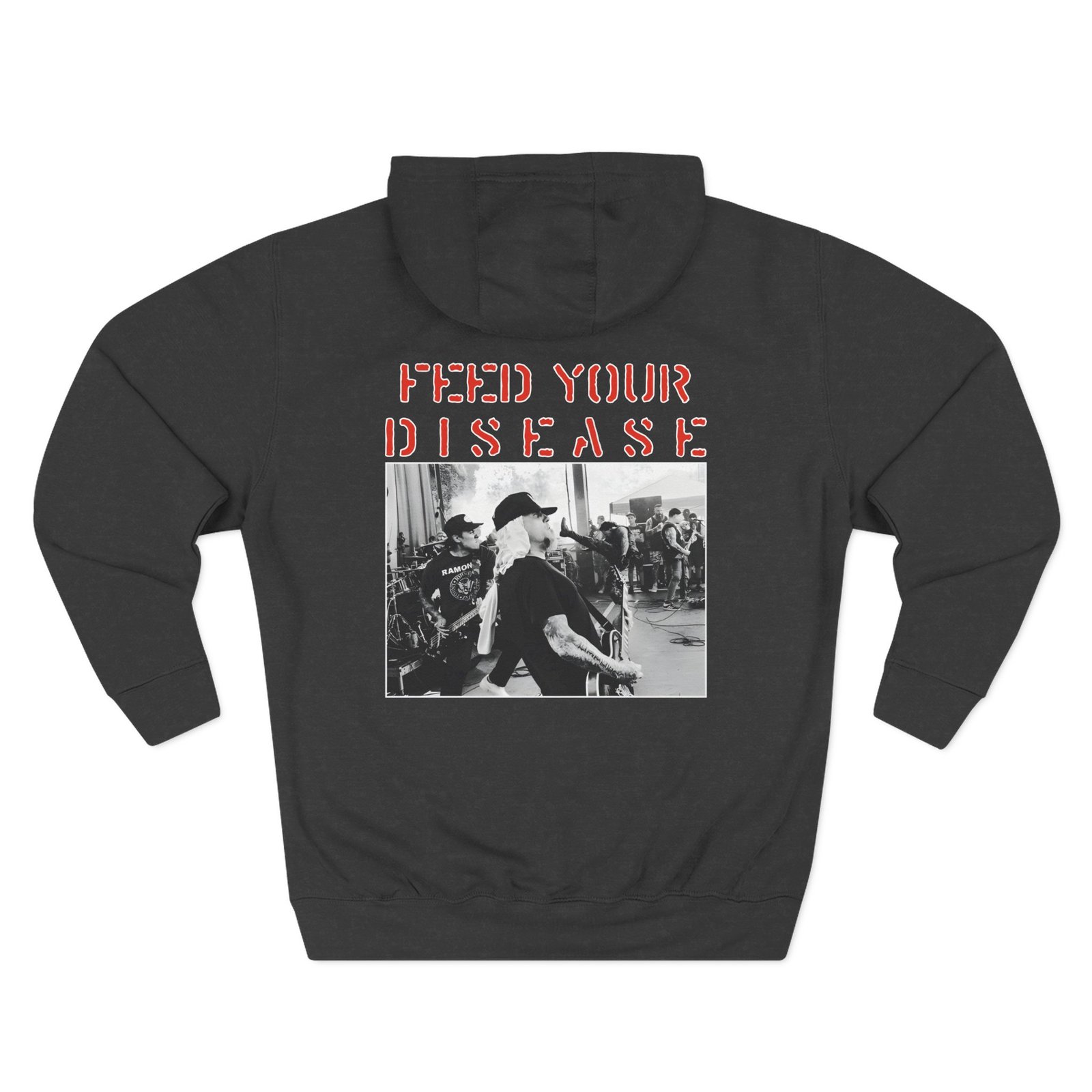 Twitching Tongues Feed Your Disease Three-panel Fleece Hoodie