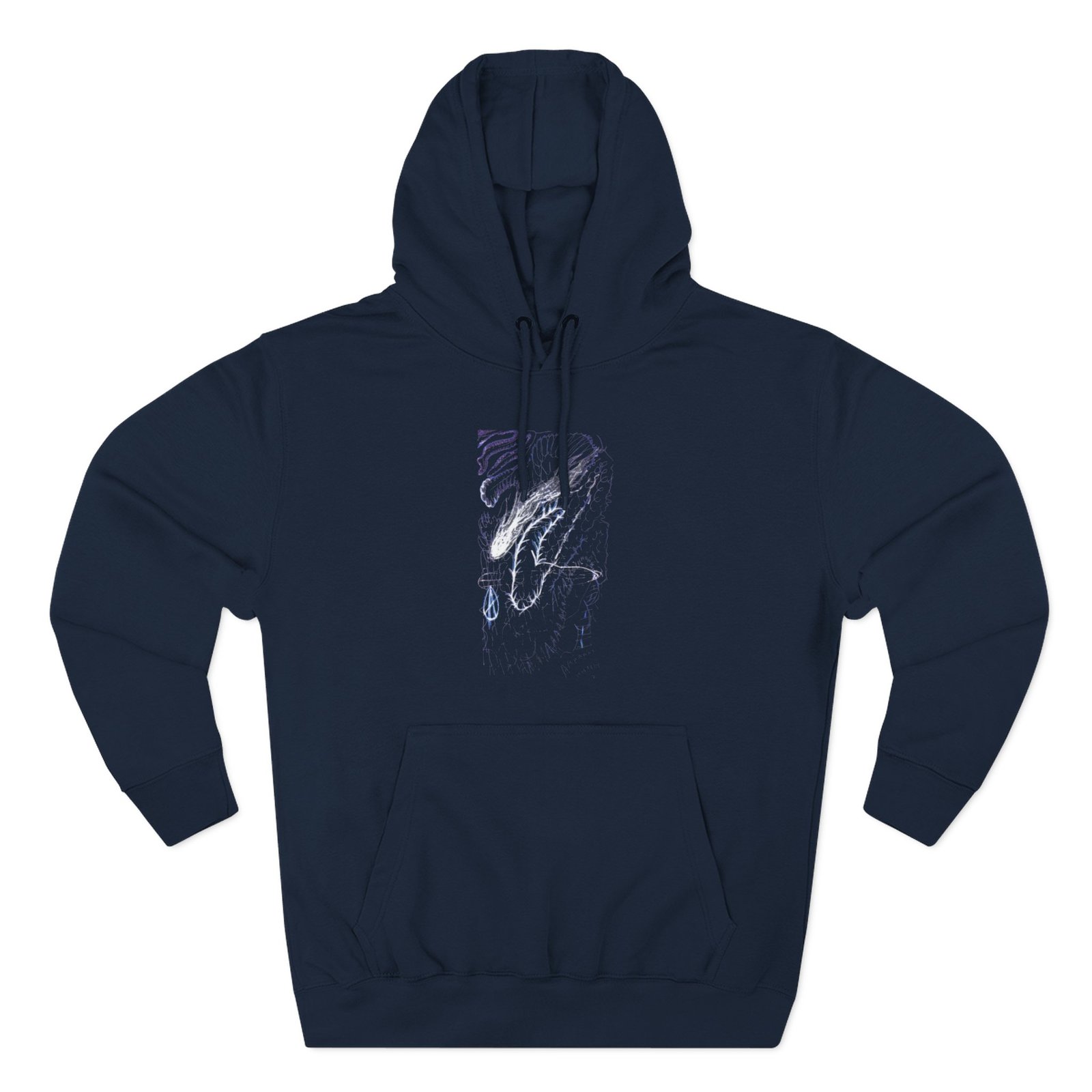 Kurt Cobain Ahhhhhh Intestines Three-Panel Fleece Hoodie