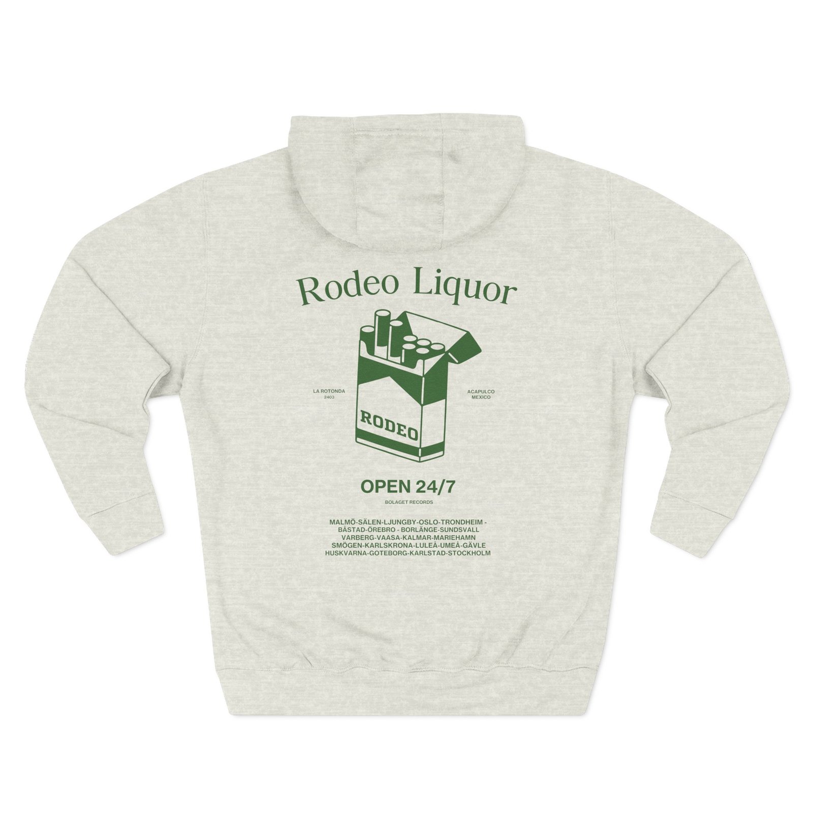Bolaget Rodeo Liquor Three-Panel Fleece Hoodie