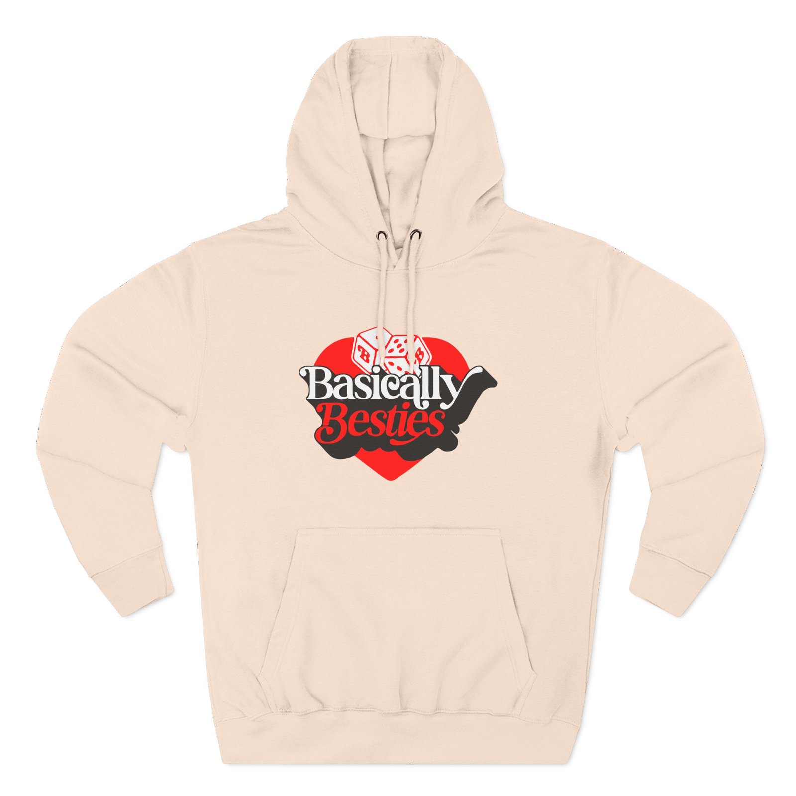 Basically Besties Three-Panel Fleece Hoodie