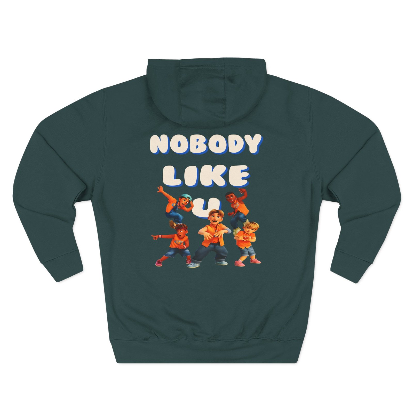 4town Three-panel Fleece Hoodie