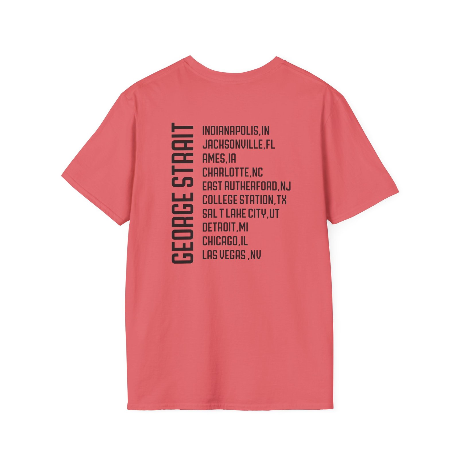 George Strait Heather Denim Silhouette Unisex Softstyle T-Shirt