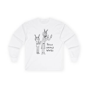 Rick and Morty Peace Among World Awesome Unisex Ultra Cotton Long Sleeve Tee