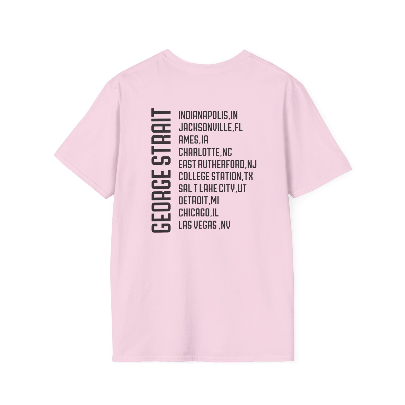 George Strait Heather Denim Silhouette Unisex Softstyle T-Shirt